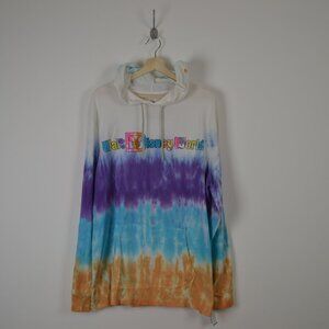 Walt Disney World Mens L Tie Dye Hoodie Rainbow Kangaroo Pocket Pullover Top